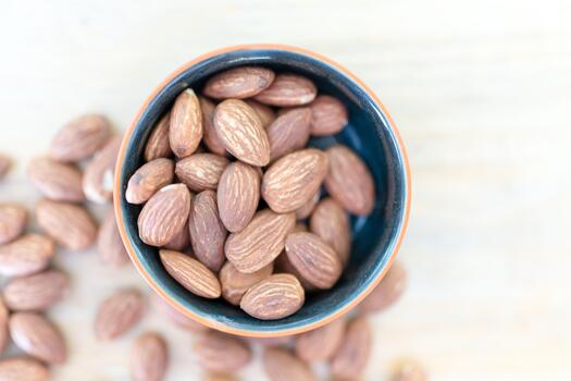 Raw Almond Nuts Close
